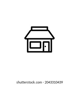 Store outline flat icon vector