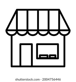 icono de esquema de almacenamiento. aislado en un fondo blanco. para temas de compras, libros de colorido, etc.
