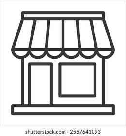 Store Outline Icon Vector Illustration