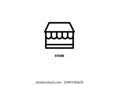 store outline style icon design