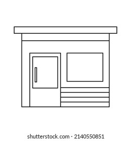 Store Outline Suitable for Coloring Page