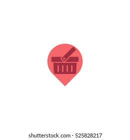 Store Pin Point Location Logo Design Template