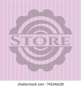 Store pink emblem