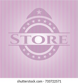 Store pink emblem. Retro