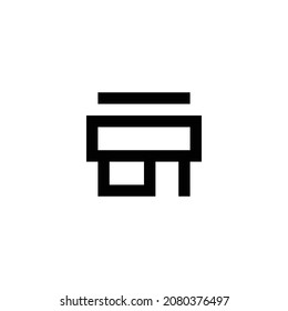 store pixel perfect icon design. Flat style design isolated on white background. Vector illustration
