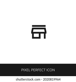 Store Pixel Perfect Icon for Web, App, Presentation. editable outline style. simple icon vector eps 10