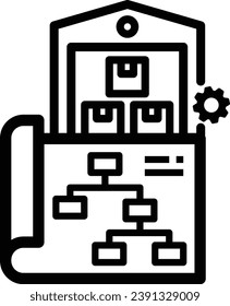 store planning icon warehouse planning  vector