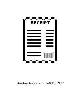 Store Receipt Symbol Icon Vector Illustration