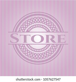 Store retro style pink emblem