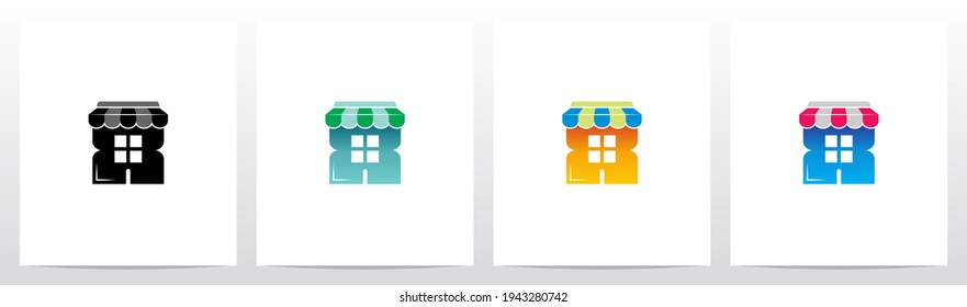 Store Roof On Letter Logo Design X