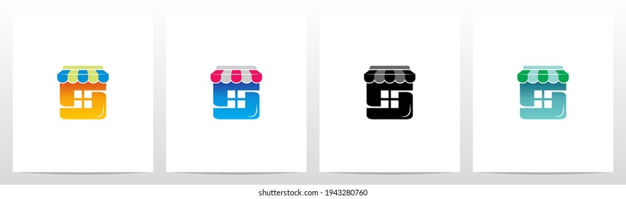 Store Roof On Letter Logo Design S