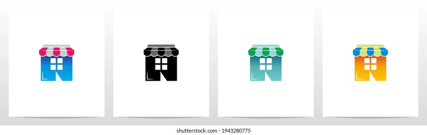 Store Roof On Letter Logo Design N