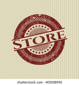 Store rubber grunge stamp