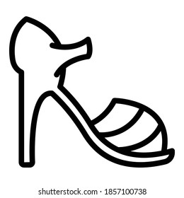Store sandals icon. Outline store sandals vector icon for web design isolated on white background