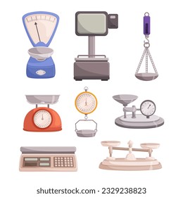 Store Scales, Set Of Precision Vector Scales Used In Retail Environments For Accurately Weighing And Measuring Products. Essential For Ensuring Fair Transactions And Maintaining Quality Control