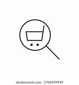 Vector de signo de icono de búsqueda de tienda