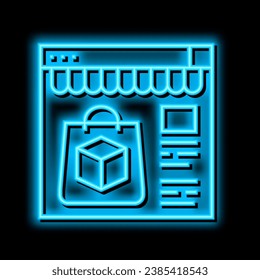 store selling online internet neon light sign vector. store selling online internet illustration