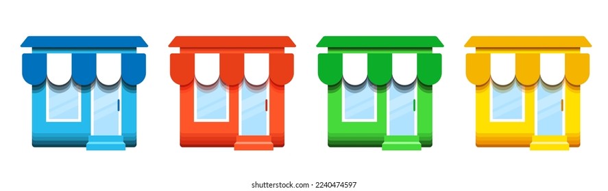 Conjunto de almacenamiento. Ilustración vectorial aislada en fondo blanco.	
