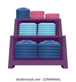 store shelf with clothes folded icon