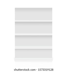 Store shelf for presentations on a white background. Vector illustration. Can be use for template your design, promotion, advertising. EPS10. 