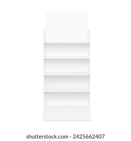 Store shelf for presentations on a white background. Vector illustration. Can be use for template your design, promotion, advertising. EPS10. 