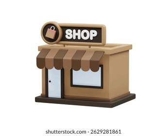 Store shop 3D Icon illustration render