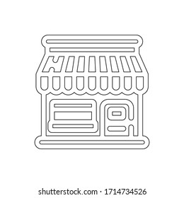 store shop black icon illustration vector,shop