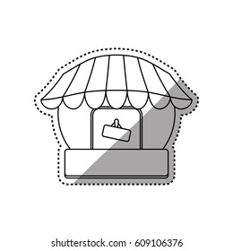 Store shop building icon vector illustration graphic design