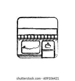 Store shop building icon vector illustration graphic design