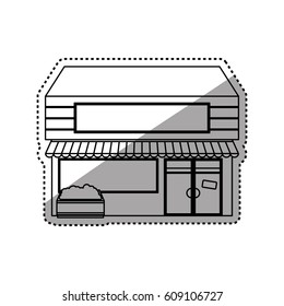 Store shop building icon vector illustration graphic design