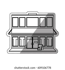 Store shop building icon vector illustration graphic design
