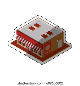 Store shop building icon vector illustration graphic design