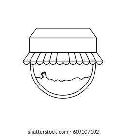 Store shop building icon vector illustration graphic design
