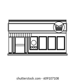 Store shop building icon vector illustration graphic design
