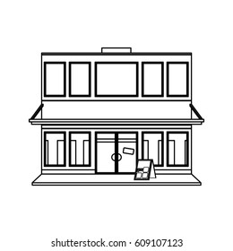 Store shop building icon vector illustration graphic design