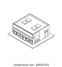 Store shop building icon vector illustration graphic design
