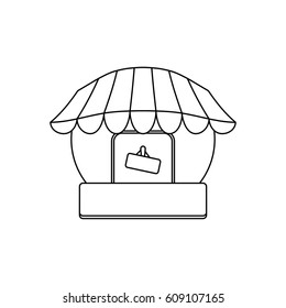 Store shop building icon vector illustration graphic design