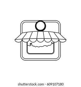 Store shop building icon vector illustration graphic design