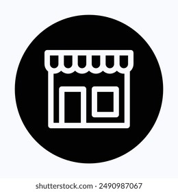 Store, Shop And Building Vector Icon, 