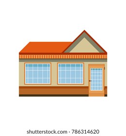 Store shop front window building, boutique with showcase vector Illustration