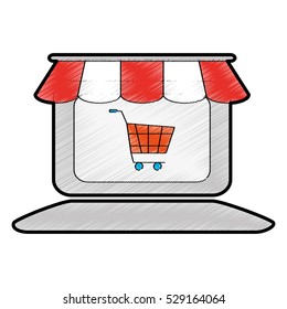 store shop icon image vector illustration design