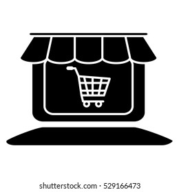 store shop icon image vector illustration design 