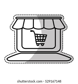 store shop icon image vector illustration design 