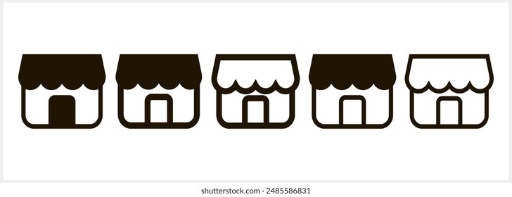 Icono de tienda de Vector aislado ilustración de stock EPS 10
