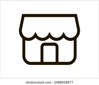 Store shop icon isolated Vector stock illustration