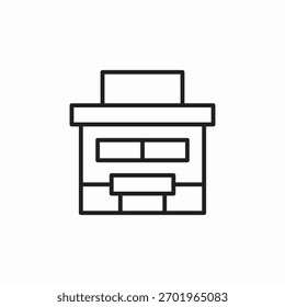 Vector de signo de icono de tienda