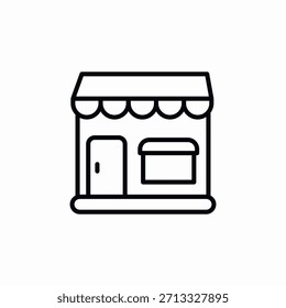 Vector de signo de icono de tienda