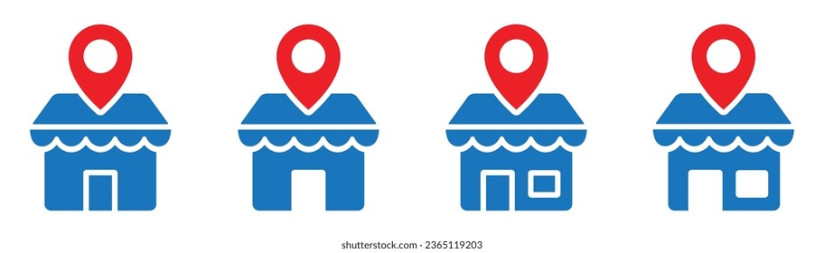 Store Shop Location Icon Vector Illustration