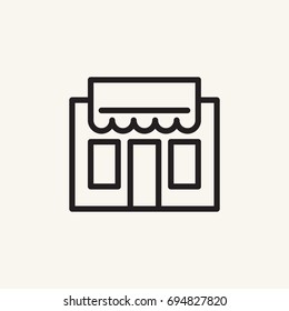 Store Shop Outline Vector Icon