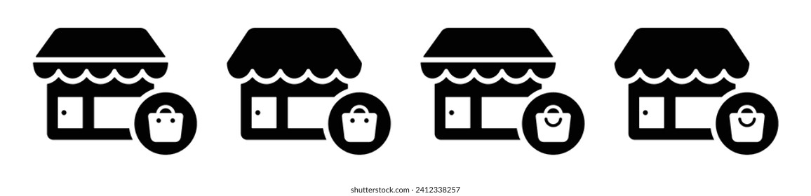 Store Shop Set Icon Illustration